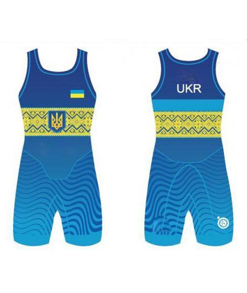 Трико збірної України UWW Ukraine 2017 BLUE  1303405098 фото