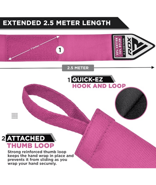 Дитячі Бінти RDX HAND WRAPS 2.5 kids - Pink 309458092 фото