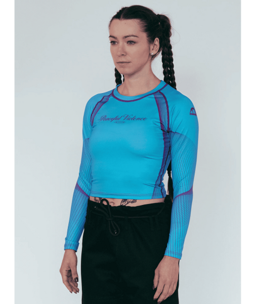 Женский Рашгард MANTO rashguard PEACEFUL VIOLENCE blue 247609616 фото