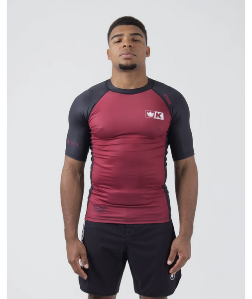 Рашгард KINGZ Krown S/S Rashguard &ndash; Maroon 986903856 фото