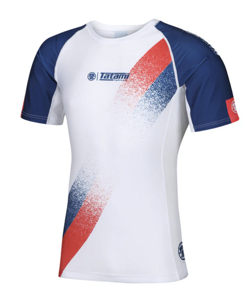Рашгард TATAMI Abstract Rash Guard - White & Navy 2552957246 фото