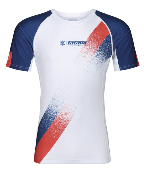 Рашгард TATAMI Abstract Rash Guard - White & Navy 2552957246 фото