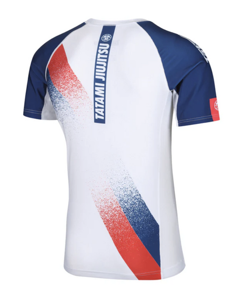 Рашгард TATAMI Abstract Rash Guard - White & Navy 2552957246 фото
