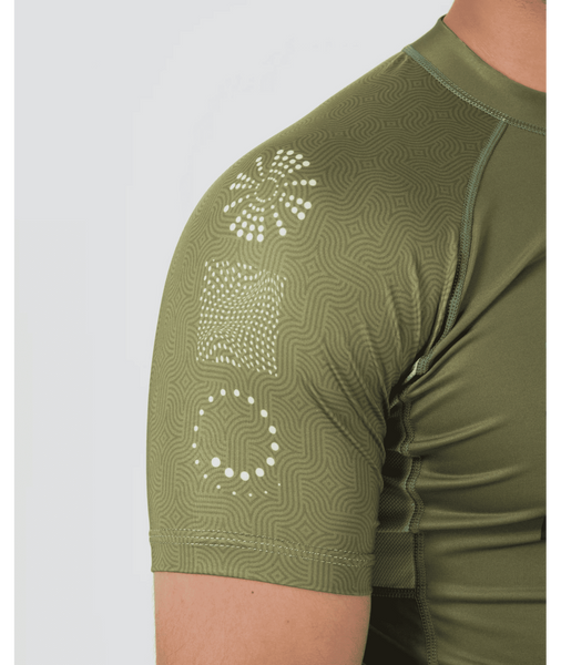 Рашгард KINGZ Trooper Rashguard &ndash; Black/Green 4597-568 фото