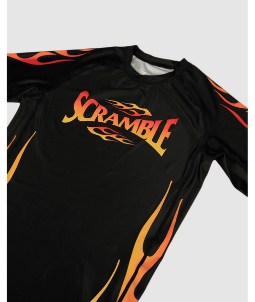 Рашгард SCRAMBLE 1998 Fire Rashguard &ndash; Black 23985294 фото