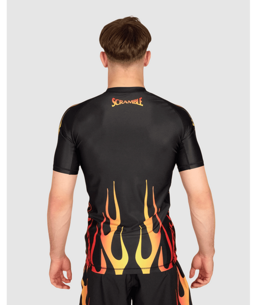 Рашгард SCRAMBLE 1998 Fire Rashguard &ndash; Black 23985294 фото