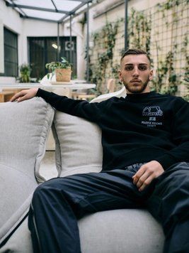 Світшот MANTO crewneck SOCIETY black 2531589768 фото
