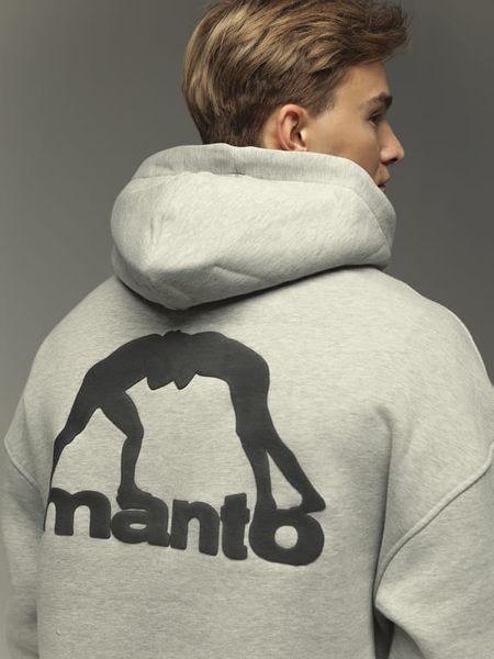 Кенгуру MANTO hoodie LABEL OVERSIZE heather gray 2027235874 фото