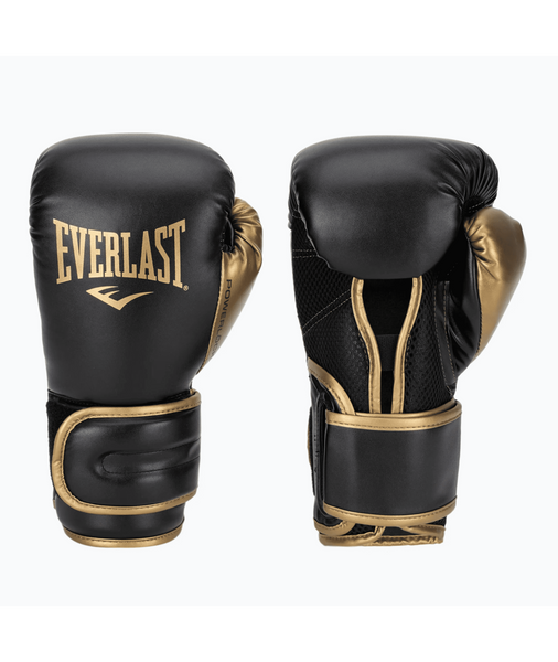 Боксерские перчатки Everlast POWERLOCK 2R TRAINING GLOVE Black/Gold UNI 2836598625 фото
